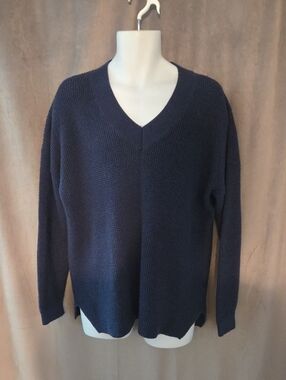 Kersh XXL Navy V-Neck Knit Sweater